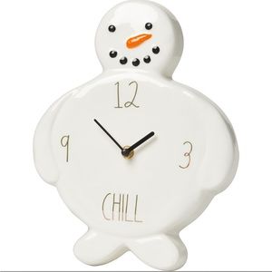 Rae Dunn Chill Snowman Wall Clock